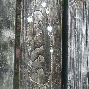 🌺 Apostrophe Gold Chain Dented Discs & Circles